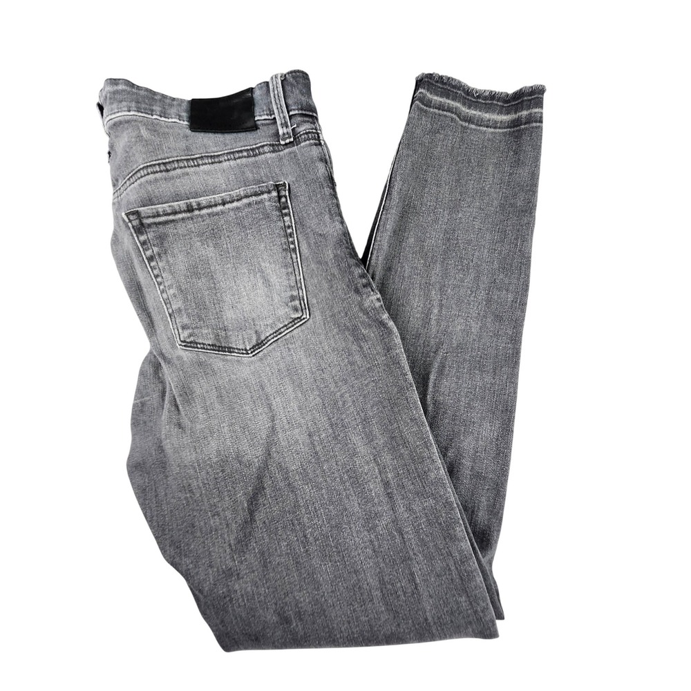Lucky Brand Bridgette Skinny Jeans Womens 8/29 Gray Faded Distressed Raw Hem
